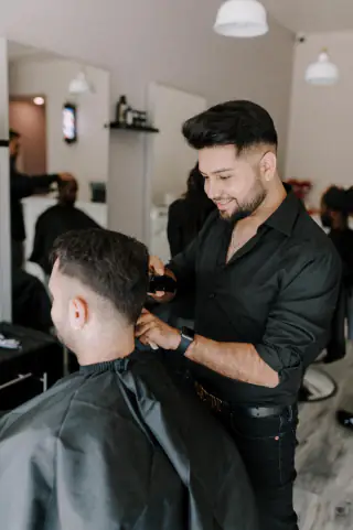 Precision haircut in progress